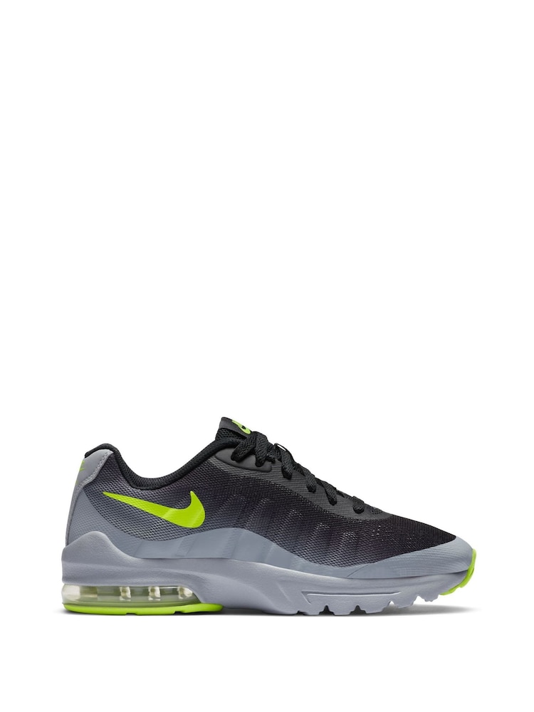 Nike Black/Lime Youth Air Max Invigor Trainers - Image 1 of 10