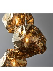 Gallery Home Bronze Hamble 3 Bulb Pendant Ceiling Light - Image 2 of 7
