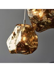 Gallery Home Bronze Hamble 3 Bulb Pendant Ceiling Light - Image 3 of 7
