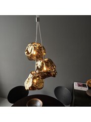 Gallery Home Bronze Hamble 3 Bulb Pendant Ceiling Light - Image 4 of 7