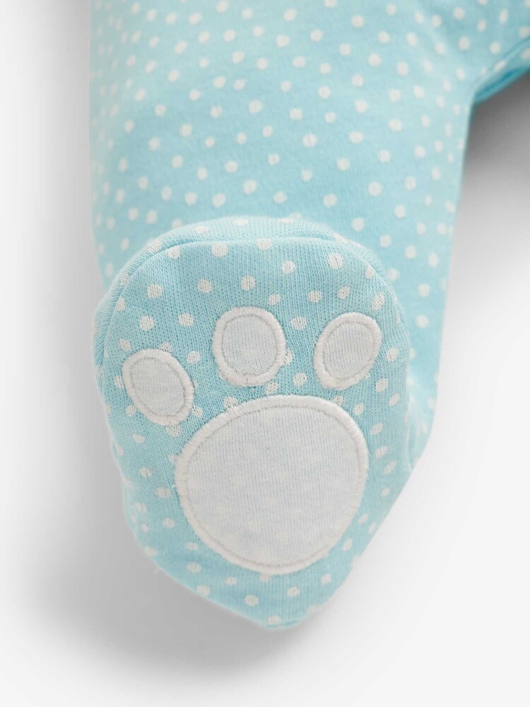 JoJo Maman Bébé Duck Egg Bunny Appliqué Sleepsuit - Image 2 of 3