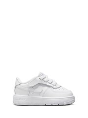 Nike White Infant Air Force 1 Mid EasyOn Trainers - Image 1 of 10