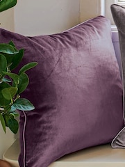 Laura Ashley Grape Purple Nigella Feather Cushion - Image 1 of 3
