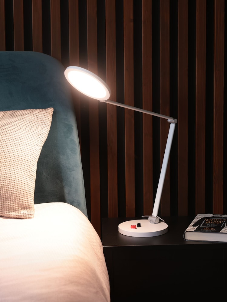 Daylight Company White Tricolor Desk and Table Lamp - Image 2 of 5