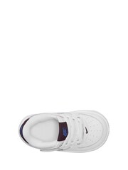 Nike White/Silver Infant Air Force 1 Mid EasyOn Trainers - Image 3 of 4