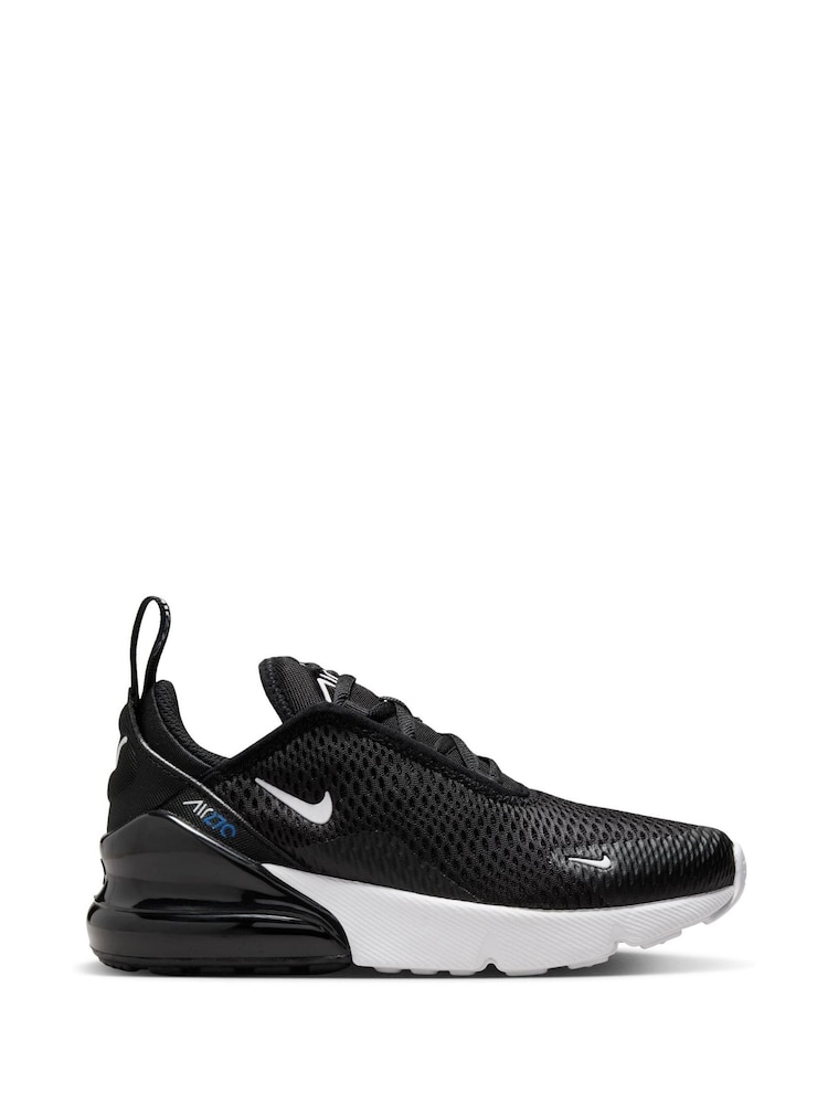 Nike White/Black Air Max 270 Junior Trainers - Image 1 of 10