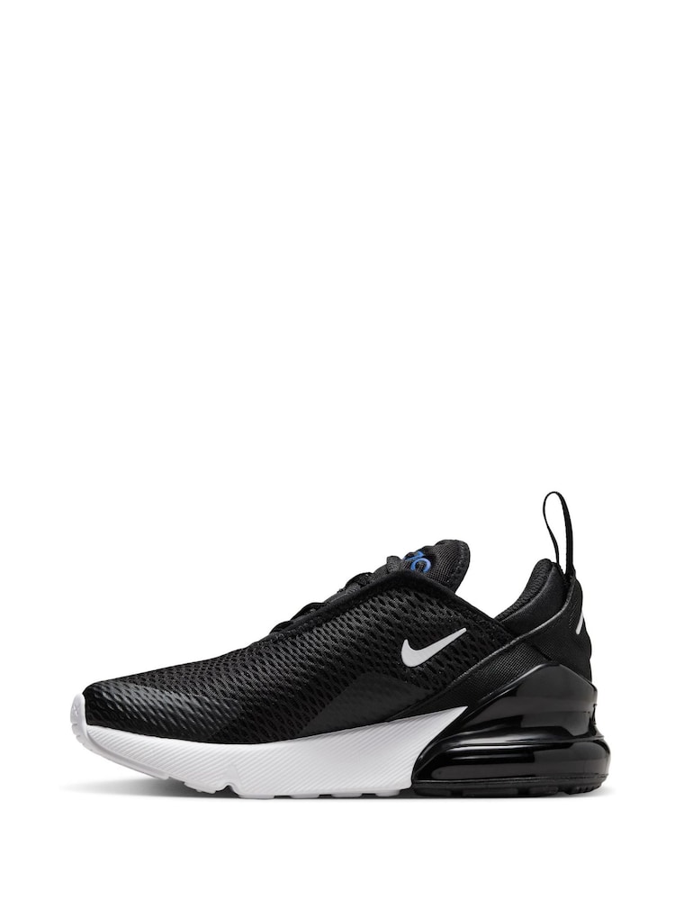 Nike White/Black Air Max 270 Junior Trainers - Image 2 of 10