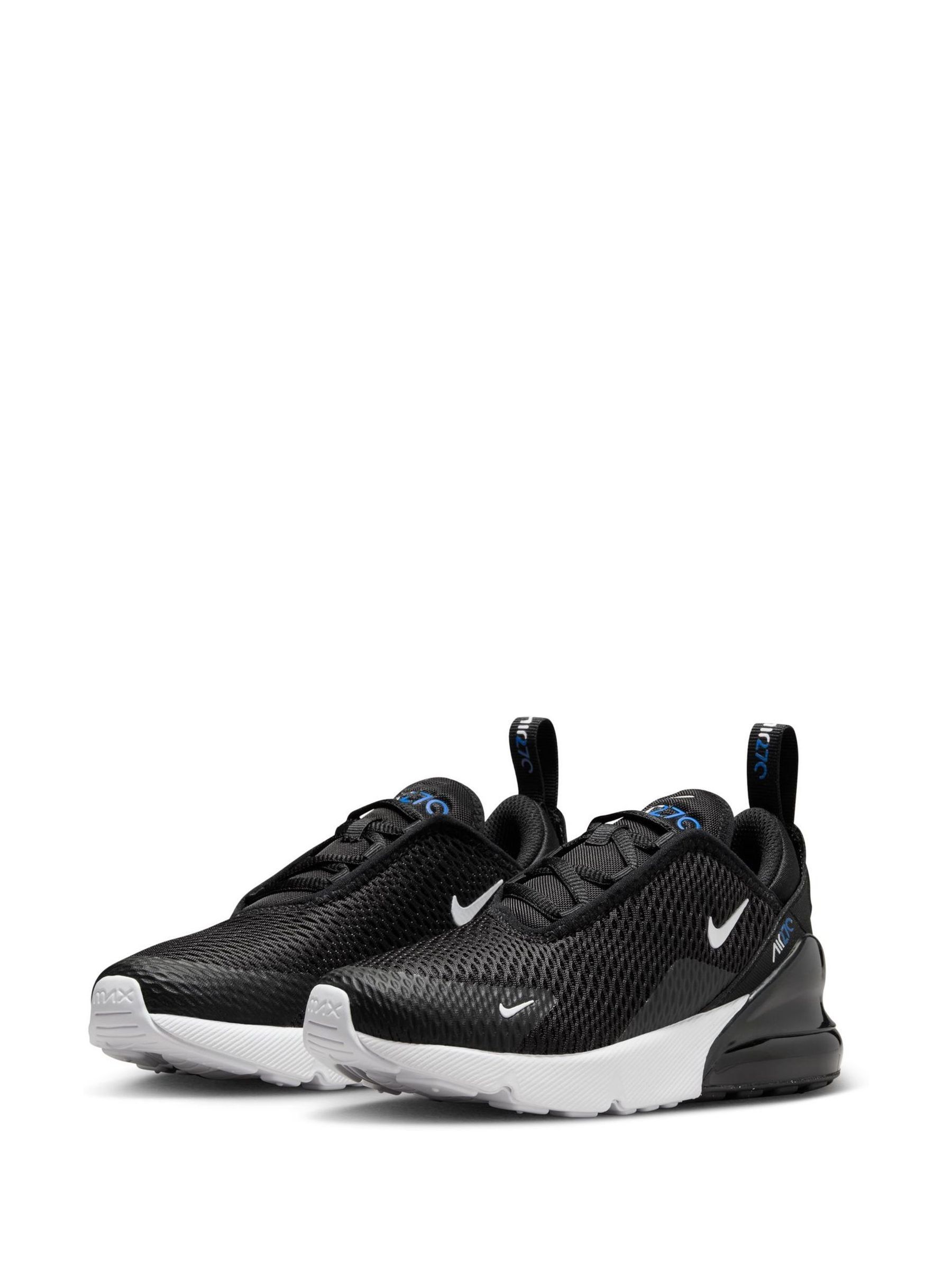 White Black Nike Air Max 270 Junior Trainers