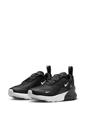 Nike White/Black Air Max 270 Junior Trainers - Image 5 of 10