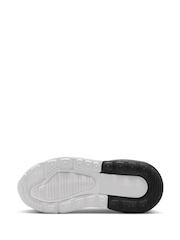 Nike White/Black Air Max 270 Junior Trainers - Image 8 of 10
