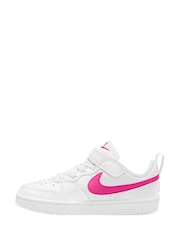 Бело-розовый - Детские низкие кроссовки Nike Court Borough Recraft - Image 2 of 4