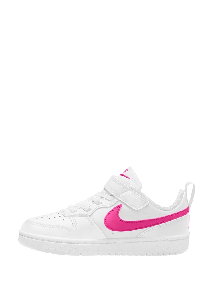 Бело-розовый - Детские низкие кроссовки Nike Court Borough Recraft - Image 2 of 4