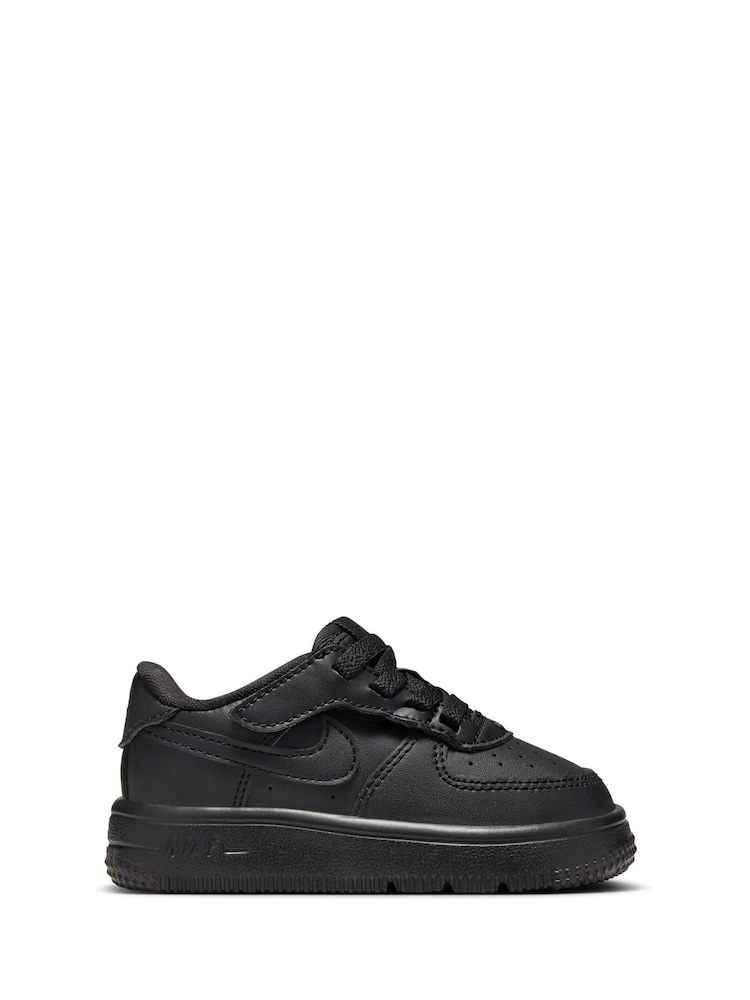 Nike Black Infant Air Force 1 Mid EasyOn Trainers - Image 1 of 8
