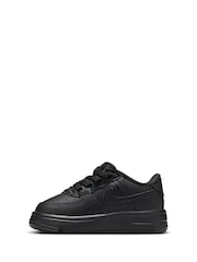 Nike Black Infant Air Force 1 Mid EasyOn Trainers - Image 2 of 8