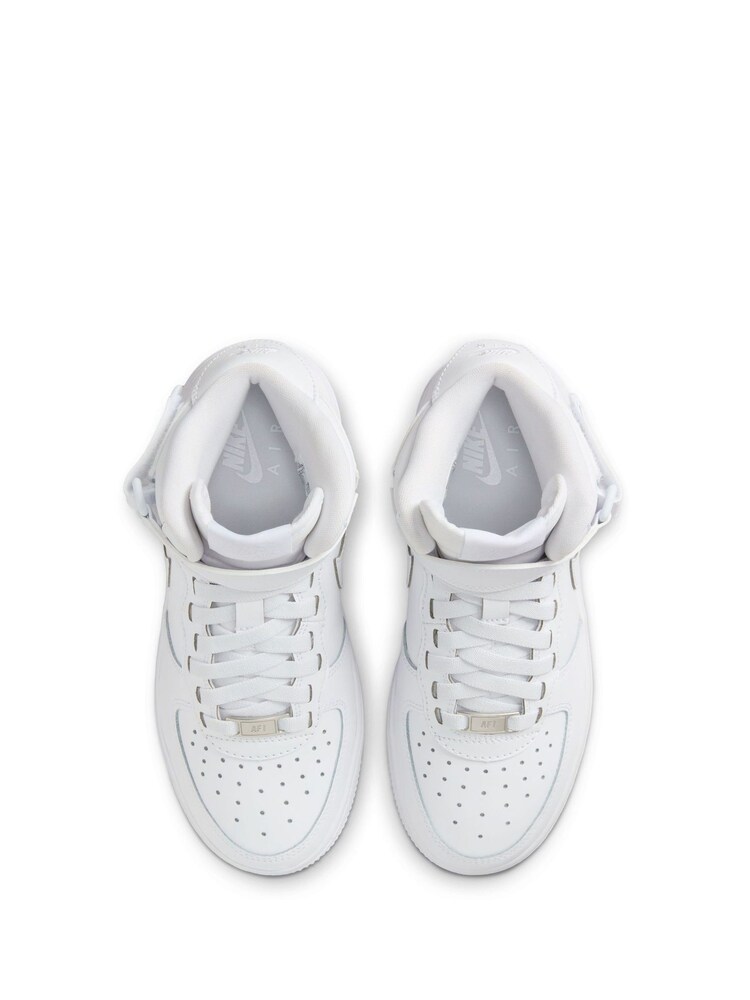 Nike White Youth Air Force 1 Mid EasyOn Trainers - Image 13 of 13