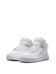 Nike White Youth Air Force 1 Mid EasyOn Trainers - Image 6 of 13