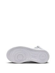 Nike White Youth Air Force 1 Mid EasyOn Trainers - Image 9 of 13