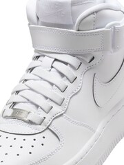 Nike White Youth Air Force 1 Mid EasyOn Trainers - Image 10 of 13