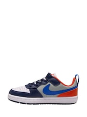Nike Blue/Black Junior Court Borough Low Recraft Trainers - Image 2 of 4