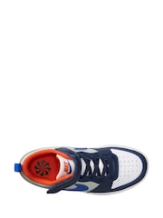 Nike Blue/Black Junior Court Borough Low Recraft Trainers - Image 3 of 4