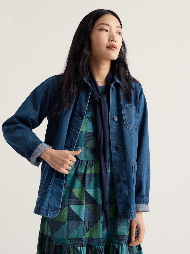 Seasalt Cornwall Blue Tall Reading Rocks Jacket - Image 1 of 5 Seasalt Cornwall Blue Tall Reading Rocks Jacket - Image 1 of 5