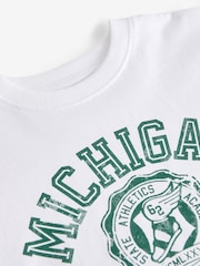 Белый мичиган - Relaxed Fit Short Sleeve Graphic Print T-Shirt (3-16yrs) - Image 3 of 3