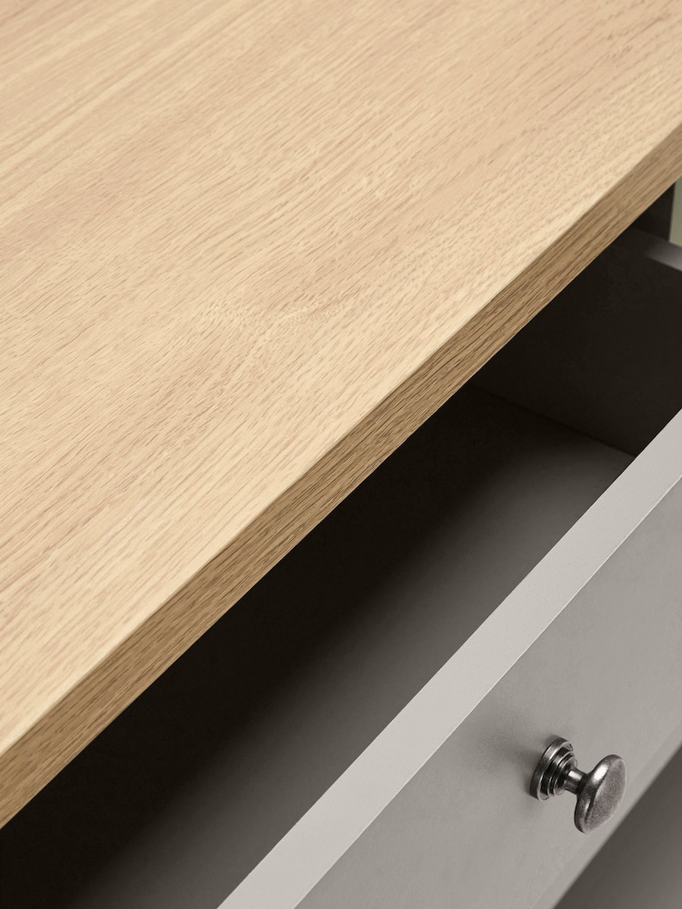 Dove Grey Malvern Oak Effect Console - Image 7 of 7 Dove Grey Malvern Oak Effect Console - Image 7 of 7