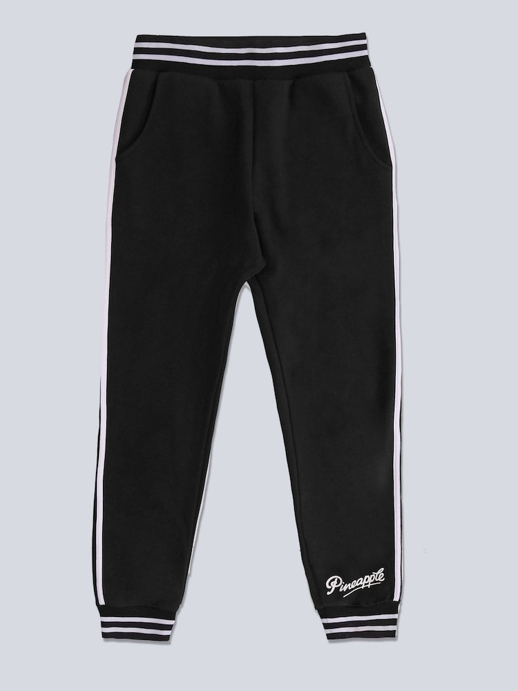 Pineapple Black Womens Stripe Rib Cuff Joggers - Image 6 of 6