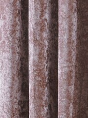 Riva Paoletti Blush Pink Verona Crushed Velvet Eyelet Curtains - Image 4 of 4