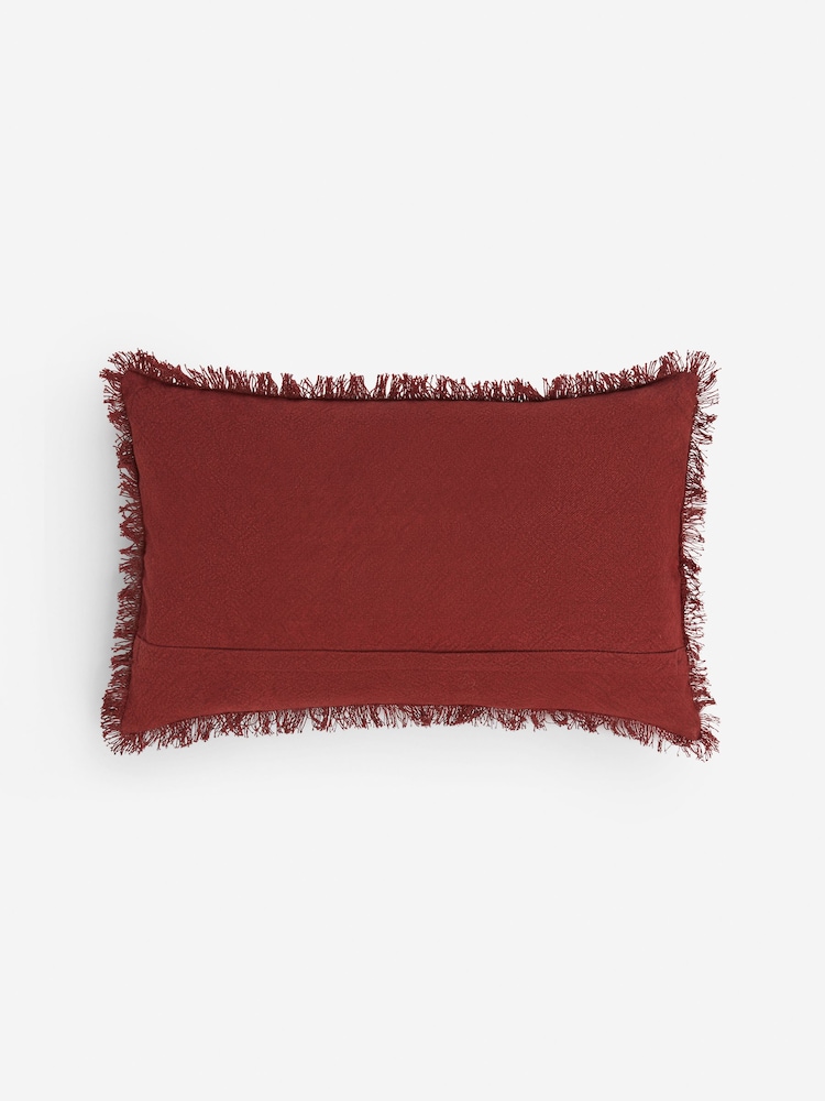 French Connection Elmwood Distressed Tufted Cushion - Image 3 of 4