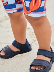 Navy Blue Pool Sliders - Image 3 of 9