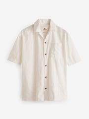 White Textured Seersucker Short Sleeve Shirt - Image 5 of 7