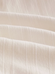 White Textured Seersucker Short Sleeve Shirt - Image 7 of 7