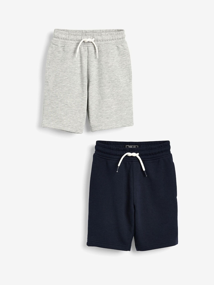Navy/Grey 2 Pack Shorts (3-16yrs) - Image 1 of 5