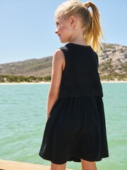 Black Crochet Vest Dress (3-12yrs) - Image 3 of 8