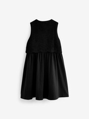 Black Crochet Vest Dress (3-12yrs) - Image 7 of 8