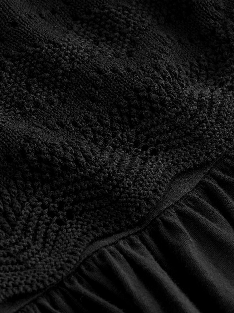 Black Crochet Vest Dress (3-12yrs) - Image 8 of 8