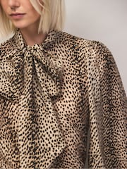 Ro&Zo Animal Petite Print Seam Detail  Top - Image 3 of 6