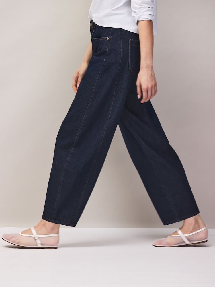 Ro&Zo Blue Denim Barrel Leg Jeans - Image 2 of 7 Ro&Zo Blue Denim Barrel Leg Jeans - Image 2 of 7
