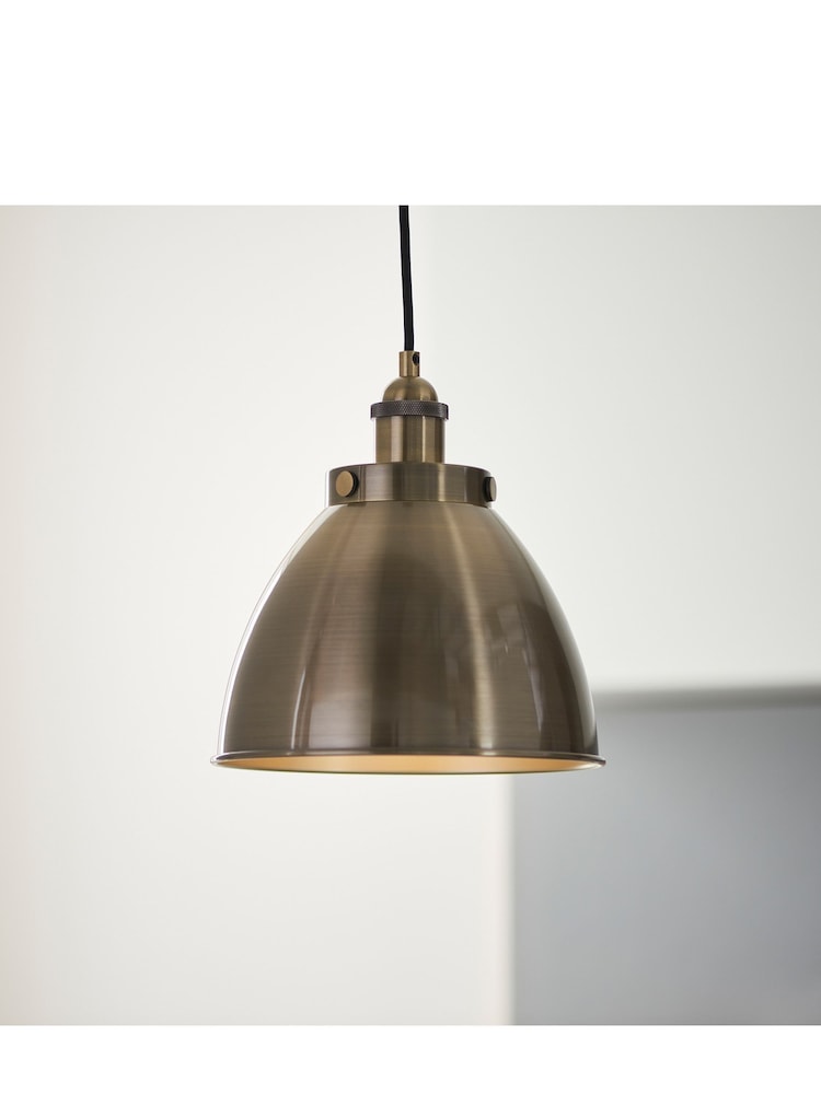 Gallery Home Antique Brass Langley Pendant Ceiling Light - Image 2 of 3