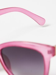 Oliver Bonas Pink Wayfarer Sunglasses - Image 4 of 5