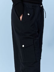 Black Parachute Pull On Cargo Trousers - Image 7 of 7