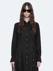 AllSaints Black Artemis Dress - Image 1 of 8