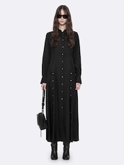 AllSaints Black Artemis Dress - Image 3 of 8