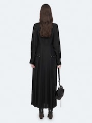 AllSaints Black Artemis Dress - Image 6 of 8