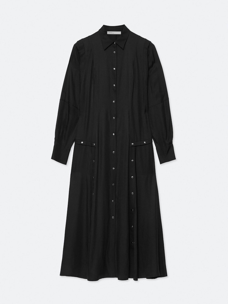 AllSaints Black Artemis Dress - Image 8 of 8