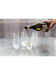 Mikasa Set of 4 Clear Cheers Stemless Champagne Flutes - Image 1 of 5