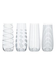 Mikasa Set of 4 Clear Cheers Stemless Champagne Flutes - Image 4 of 5