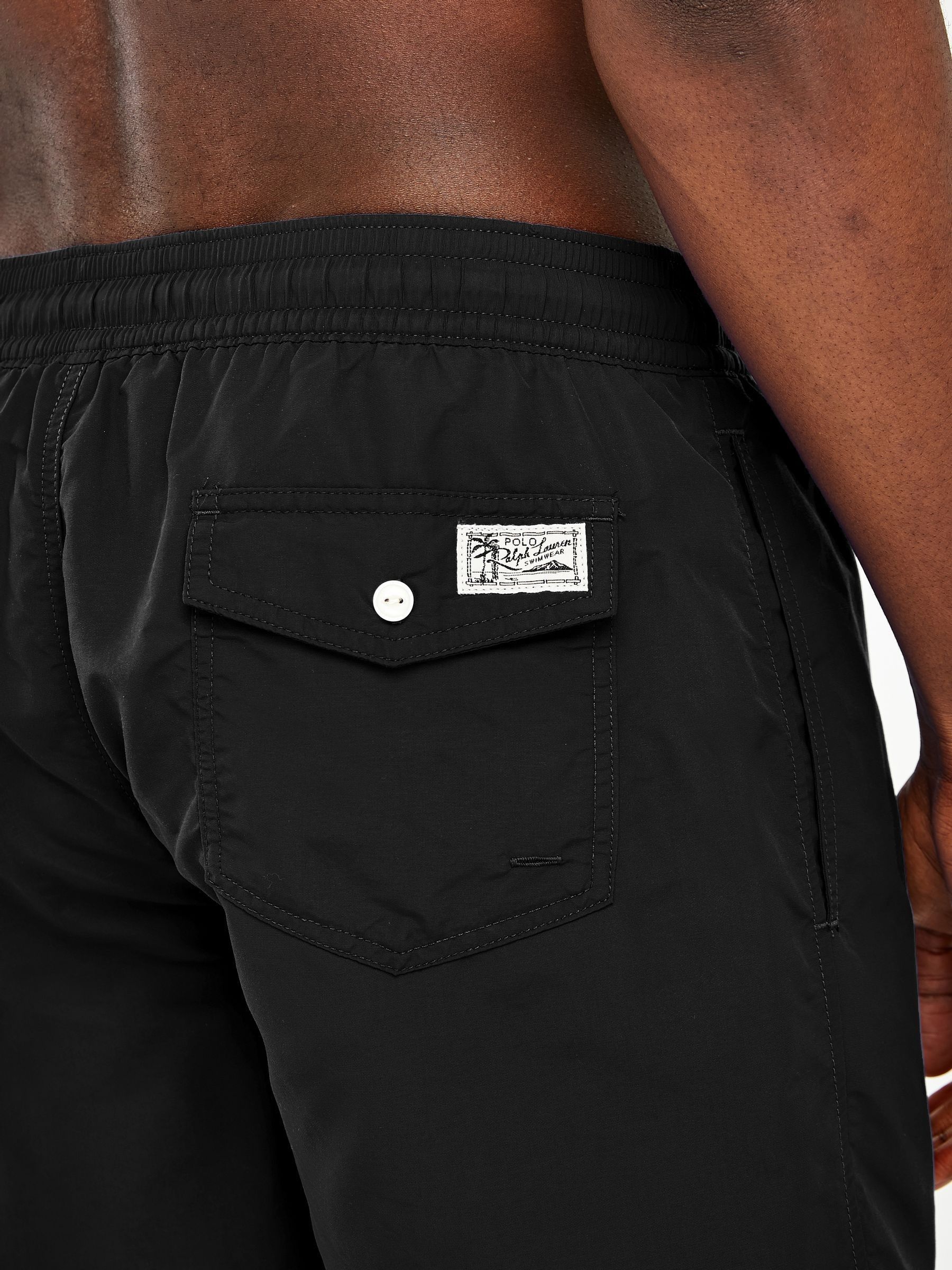 Ralph Lauren ブラックポロシャツswag archive短丈ukus Buy Polo Ralph Lauren Black Traveller 5.7inch Swim Shorts from