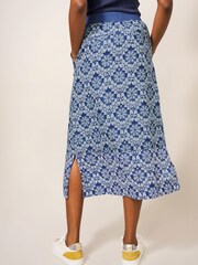 White Stuff Blue Effie Linen Skirt - Image 2 of 6